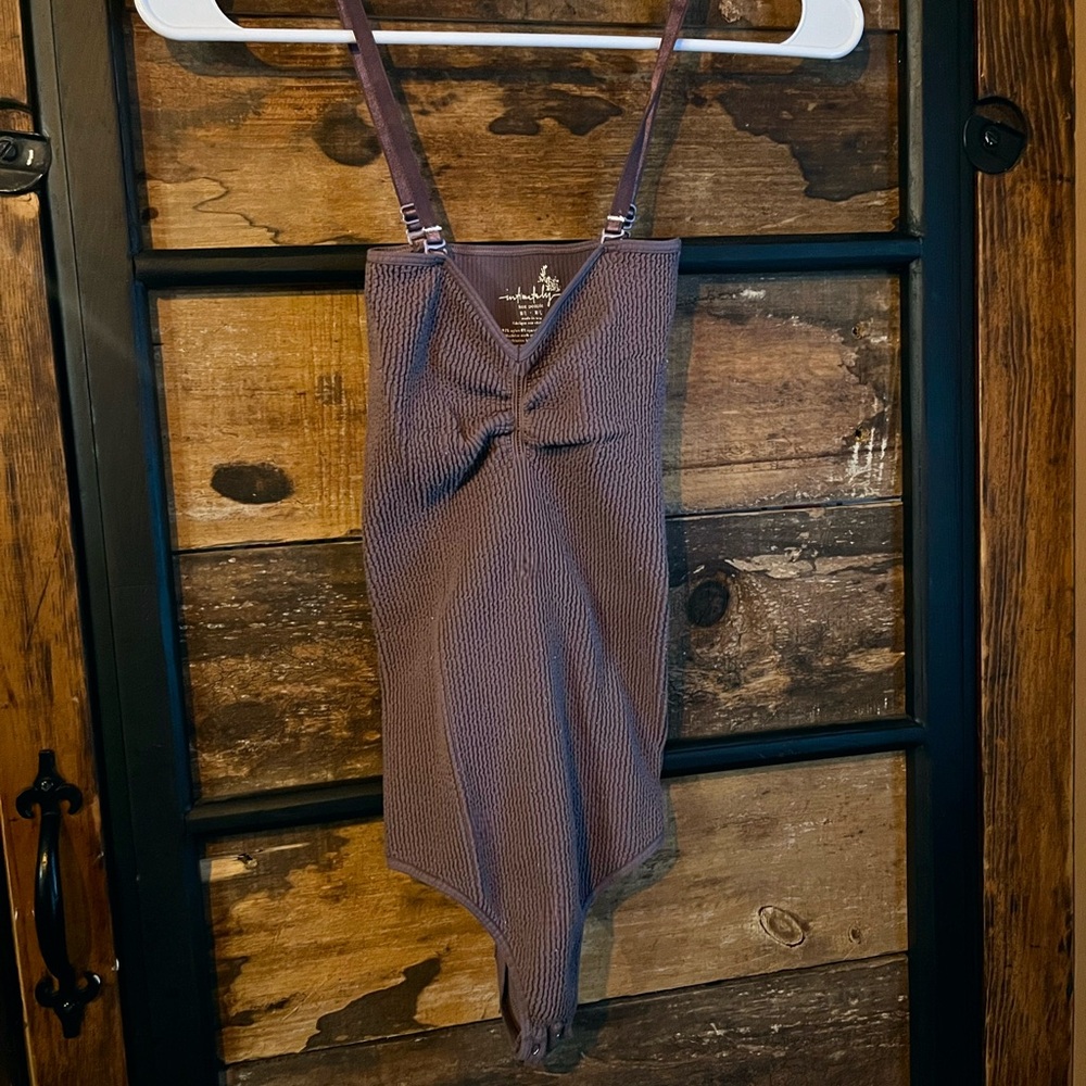 Free People Brown Shapewear Bodysuit